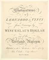 Free download Title Page: Characaturas by Leonardo da Vinci, from Drawings by Wincelslaus Hollar, out of the Portland Museum free photo or picture to be edited with GIMP online image editor