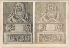 Free download Tomb Surmounted by the Madonna and Child in an Oval Wreath free photo or picture to be edited with GIMP online image editor