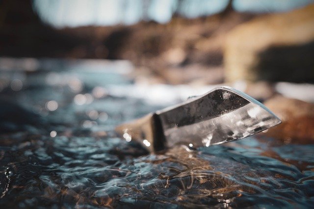 Free download tool knife water stream bushcraft free picture to be edited with GIMP free online image editor