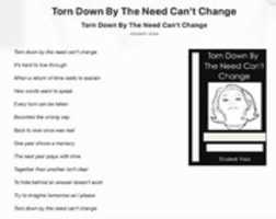 Free download Torn Down By The Need Cant Change free photo or picture to be edited with GIMP online image editor