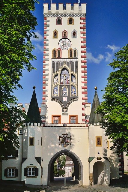 Free download tower city gate bayertor free picture to be edited with GIMP free online image editor