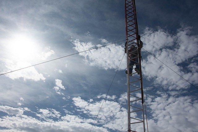 Free download tower worker sky going up engineer free picture to be edited with GIMP free online image editor