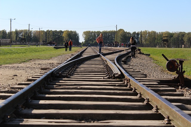 Download gratuito de faixas de auschwitz polônia holocausto imagem gratuita para ser editada com o editor de imagens online gratuito GIMP