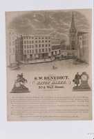 Free download Tradecard of S. W. Benedict, Watchmaker, No. 5 Wall Street, New York free photo or picture to be edited with GIMP online image editor