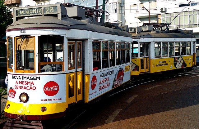 Free download tram vehicle traffic lisbon free picture to be edited with GIMP free online image editor