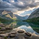 Transparent lake wallpaper  screen for extension Chrome web store in OffiDocs Chromium
