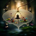 Transparent leaf wallpaper  screen for extension Chrome web store in OffiDocs Chromium