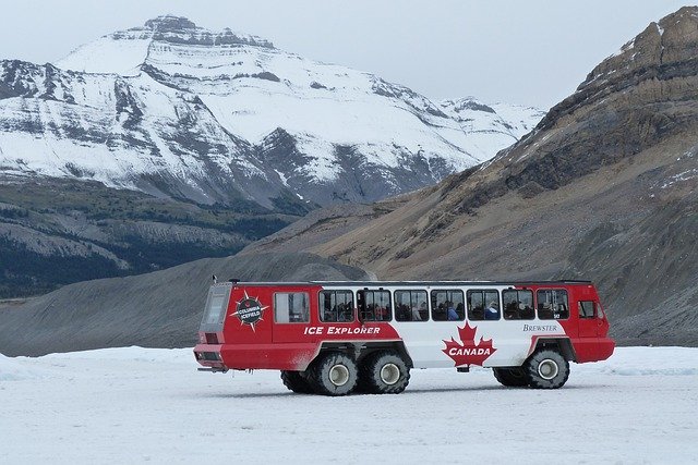 Free download transport glacier travel bus free picture to be edited with GIMP free online image editor