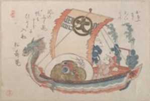 Free download Treasure Boat (Takara-bune) with Three Rats free photo or picture to be edited with GIMP online image editor