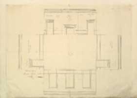 Free download Treasury House, 10 Downing Street, London: Plan of the Great Middle Room (Sir Robert Walpoles Levee Room, Northwest Corner, First Floor) free photo or picture to be edited with GIMP online image editor