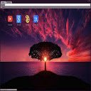 OffiDocs Chromium 中的 Tree In The Sunset 主题 1280x720 屏幕，用于扩展 Chrome 网上商店