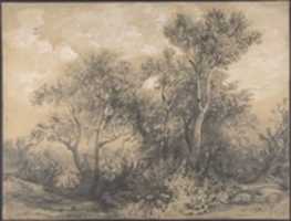 Free download Trees (recto); Soldiers in a Wood (verso) free photo or picture to be edited with GIMP online image editor
