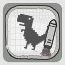 T Rex Jump game  screen for extension Chrome web store in OffiDocs Chromium