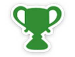 Скачать бесплатно значок трофея - зелено-белый с прозрачным фоном бесплатное фото или изображение для редактирования с помощью онлайн-редактора изображений GIMP