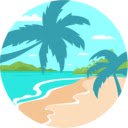 Tropical Beach Theme  screen for extension Chrome web store in OffiDocs Chromium
