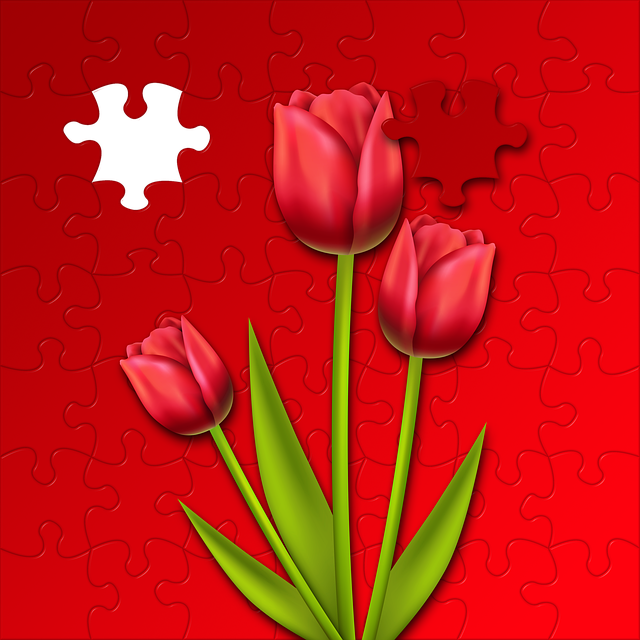 Free download Tulips Puzzle Background -  free illustration to be edited with GIMP free online image editor
