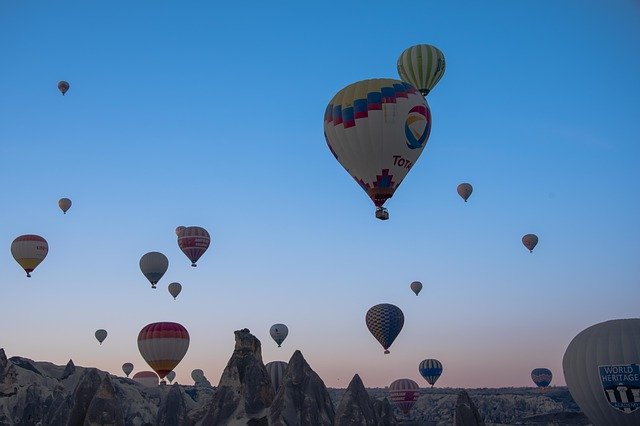 دانلود رایگان بالون هوای گرم ترکیه Cappadocia - عکس یا تصویر رایگان قابل ویرایش با ویرایشگر تصویر آنلاین GIMP