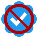 Twitter Blue Banisher  screen for extension Chrome web store in OffiDocs Chromium
