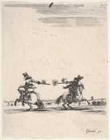 免费下载两个骑士在马背上用手枪决斗，来自 Divers exercices de cavalerie 免费照片或图片可使用 GIMP 在线图像编辑器进行编辑