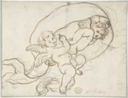 Free download Two Flying Putti free photo or picture to be edited with GIMP online image editor