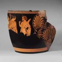 Free download Two fragments of a terracotta skyphos (deep drinking cup) free photo or picture to be edited with GIMP online image editor
