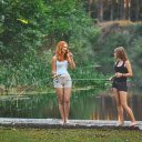 Two girls fishing  screen for extension Chrome web store in OffiDocs Chromium