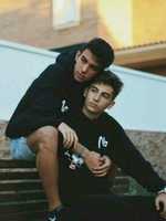 Free download Two Guy Teens Sitting Together - Photo free photo or picture to be edited with GIMP online image editor