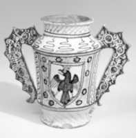 Free download Two-handled storage jug (Albarello) with crowned eagles free photo or picture to be edited with GIMP online image editor