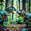Two lively model dinosaurs  screen for extension Chrome web store in OffiDocs Chromium