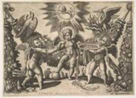 Free download Two Putti Presenting Cups Full of Gold to the God of Riches free photo or picture to be edited with GIMP online image editor