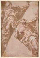 Free download Two Seated Male Figures Within Spandrels. free photo or picture to be edited with GIMP online image editor