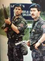 Free download Two Slovenian soldiers with an SAR-80 and Revolver free photo or picture to be edited with GIMP online image editor