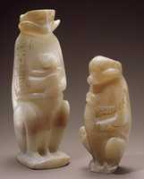 Free download Two Vases in the Shape of a Mother Monkey with her Young free photo or picture to be edited with GIMP online image editor