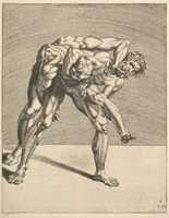 Free download Two Wrestlers, from Wrestlers, plate 4 free photo or picture to be edited with GIMP online image editor