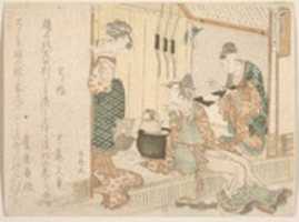 Free download Two Young Ladies Having Tea Attended by Elderly Servant free photo or picture to be edited with GIMP online image editor
