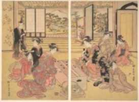 Free download Two Young Women Playing a Game of Sugoroku free photo or picture to be edited with GIMP online image editor
