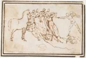 Free download Unidentified Subject:  Nine Figures and a Horse free photo or picture to be edited with GIMP online image editor