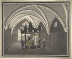 تنزيل مجاني Vaulted Interior مع Catalfalque و Coffin و Attendants صورة أو صورة مجانية لتحريرها باستخدام محرر الصور عبر الإنترنت GIMP