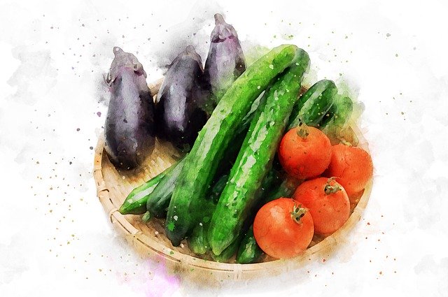 Muat turun percuma lukisan cat air makanan sayuran gambar percuma untuk diedit dengan editor imej dalam talian percuma GIMP