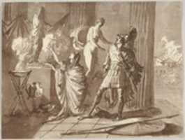 Free download Venus preventing Aeneas from killing Helen free photo or picture to be edited with GIMP online image editor