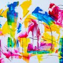 Vibrant Abstract Art Theme  screen for extension Chrome web store in OffiDocs Chromium