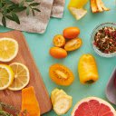 Vibrant Orange Chili, Tomato, and Traditional Herbal Medicine Ingredients  screen for extension Chrome web store in OffiDocs Chromium