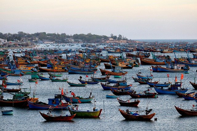 Free download vietnam mui ne port ships free picture to be edited with GIMP free online image editor