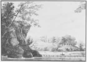 Free download View of Morrisville, General Moreaus Country House in Pennsylvania, Possibly The Woodlands, Pennsylvania free photo or picture to be edited with GIMP online image editor
