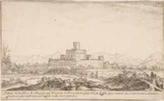 Free download View of Motrone Castle (before its demolition around 1692) free photo or picture to be edited with GIMP online image editor