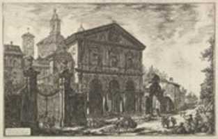 Free download View of the Basilica of San Sebastiano fuori delle mura [St. Sebastian ouside the Walls] on the Appian Way, from Vedute di Roma (Roman Views) free photo or picture to be edited with GIMP online image editor