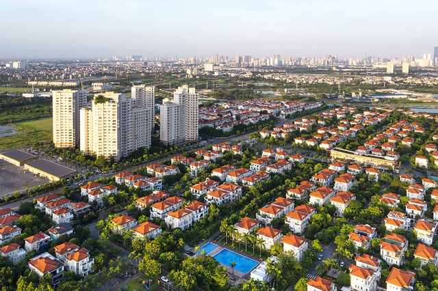 Free download villa apartment urban area red roof free picture to be edited with GIMP free online image editor