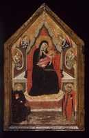 Free download Virgin and Child Enthroned with Saints Benedict and Donato (?) and Four Angels free photo or picture to be edited with GIMP online image editor