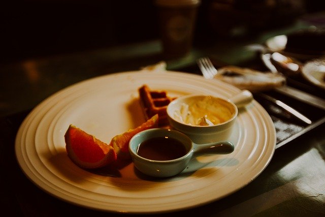 Free download waffle cake fruit sweet meal food free picture to be edited with GIMP free online image editor