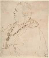 Free download Waist-Length Portrait of a Man Wearing the Order of the Golden Fleece, in Profile Facing Left free photo or picture to be edited with GIMP online image editor
